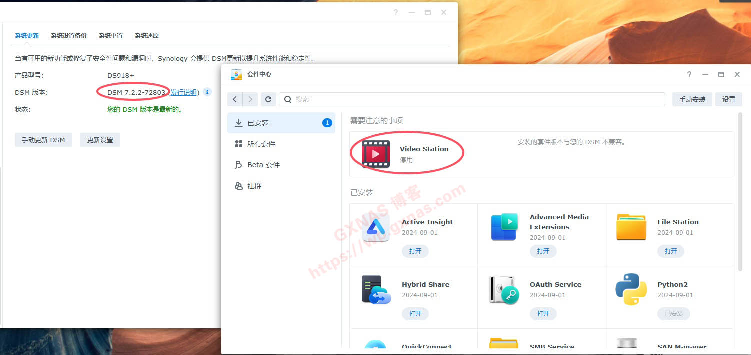 从DSM旧版本升级到DSM7.22后复活VideoStation的教程